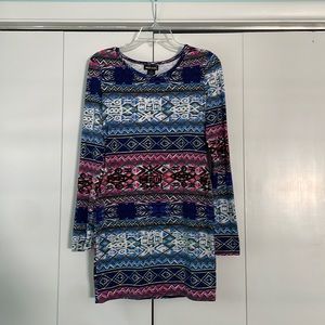 Wet Seal patterned body con dress